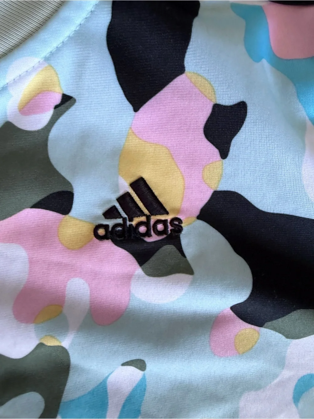 Adidas Girls Pastel Camo Track Jacket Multicolor Size Medium 10/12